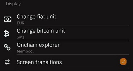 Blixt Display Options