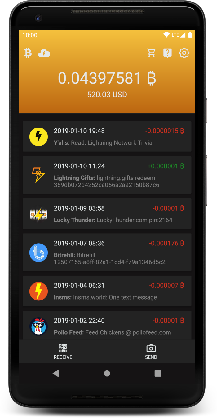 Blixt Wallet screenshot